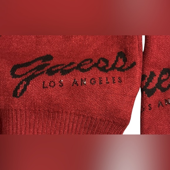 Guess Women's Bold Red Logo Sweater size S . - Picture 5 of 10